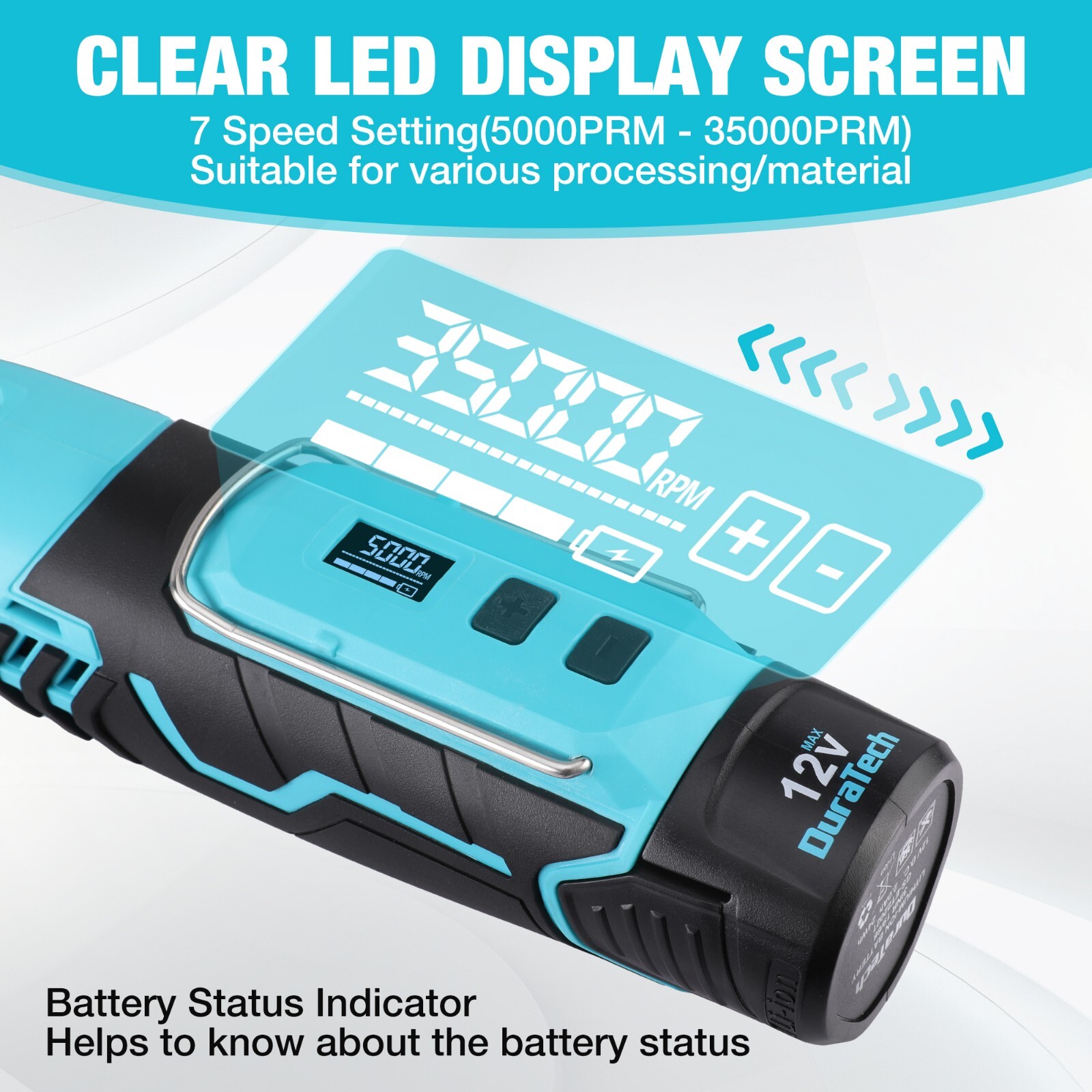 12V Cordless Rotary Tool Kit with 118PCS Accessories 2.0Ah Rechargeable Battery