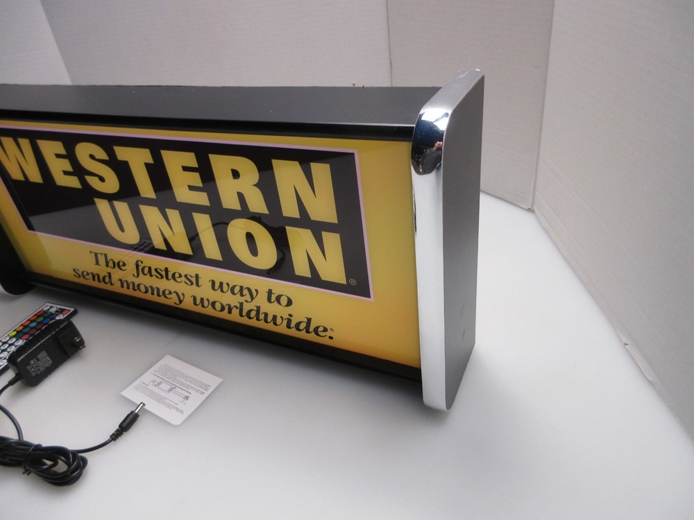 Western Union LED Display lighted sign lightbox Wall hanging Light