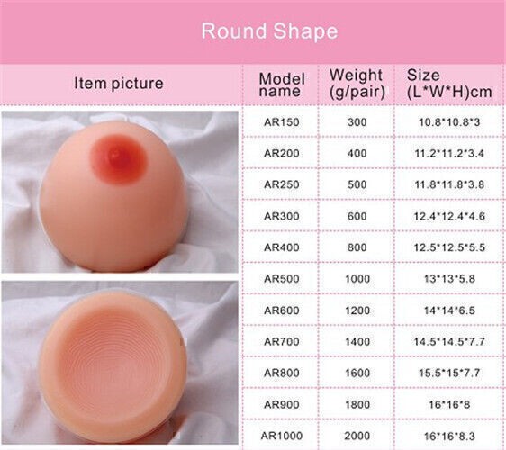 Silicone Breast Forms Bra Enhancer False Boob CD Enhancer