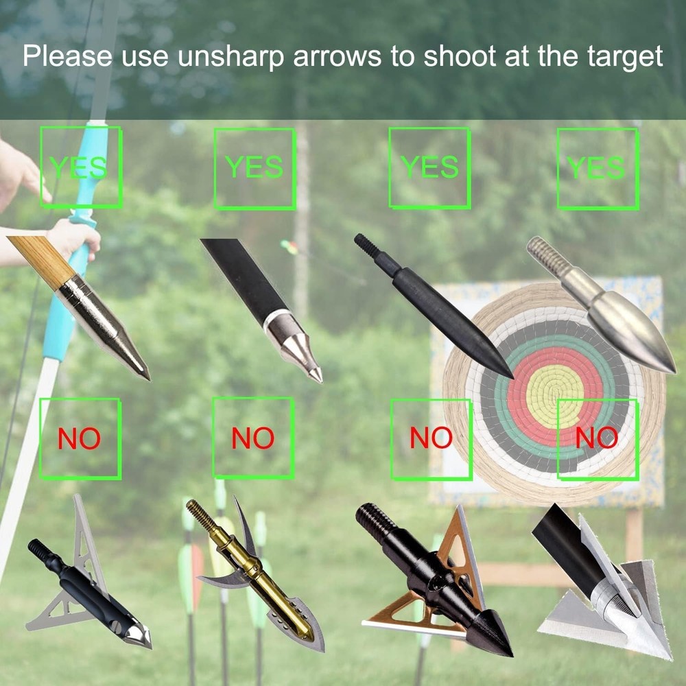 Archery Target - Backyard Straw Archery Target for Recurve Compound or Longbo...