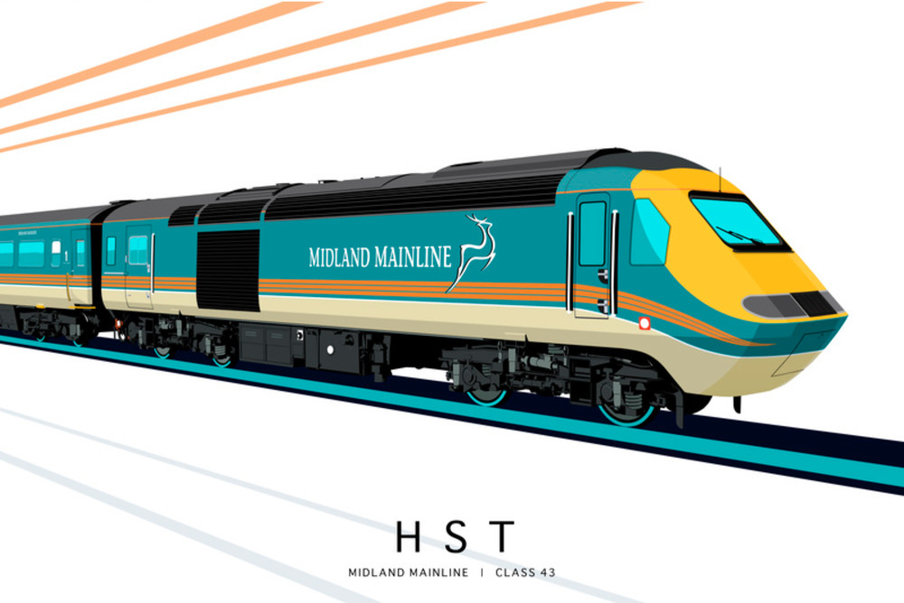 ARTWORK PRINT - HST  |   MIDLAND MAINLINE  |  CLASS 43