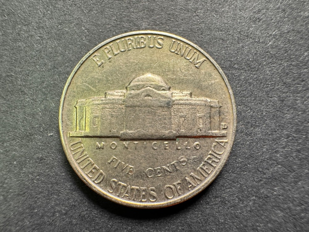 1966D Jefferson Nickel Error Coin - 3 BAR Error Coin