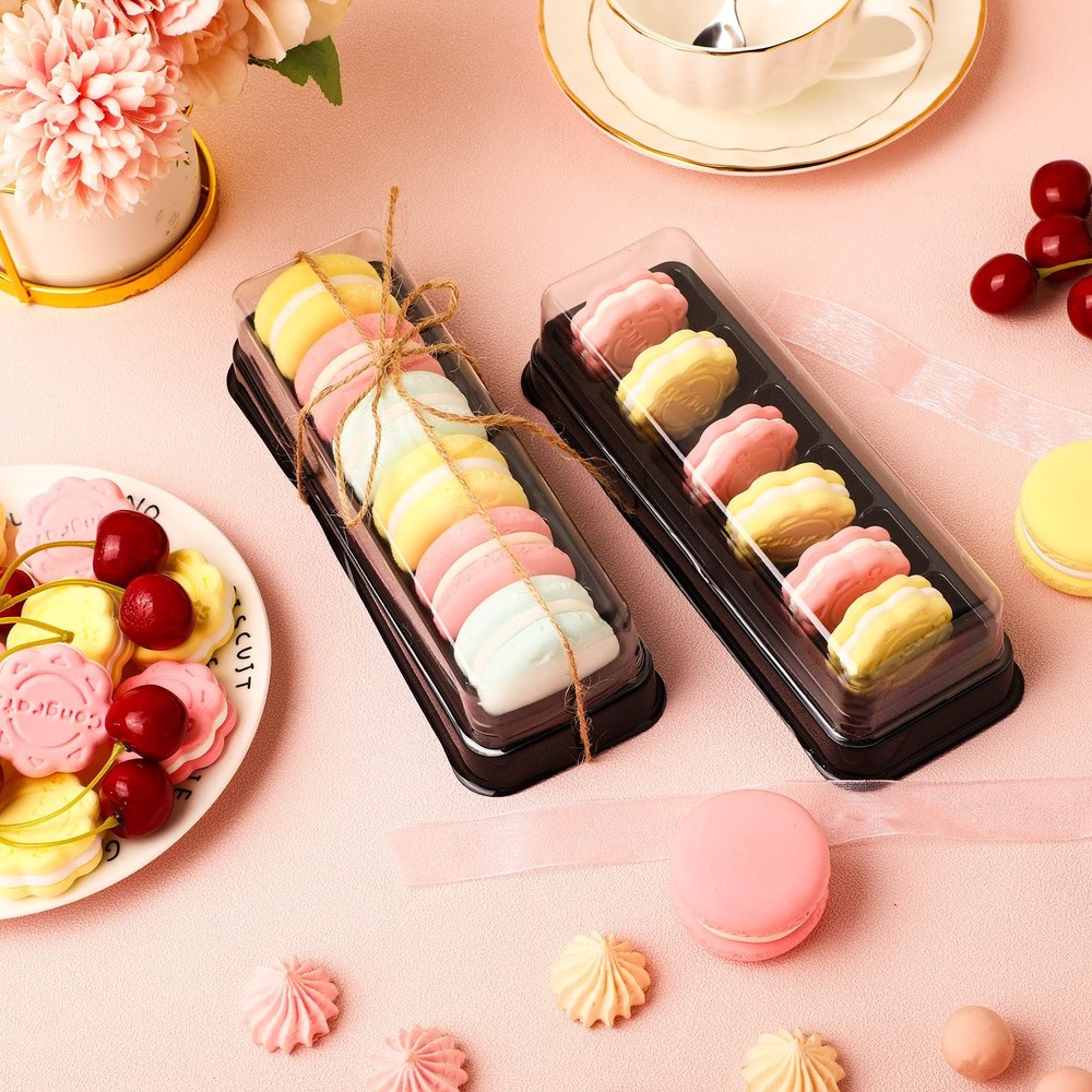 Macaron Boxes with Clear Lids Bulk Macaroon Container