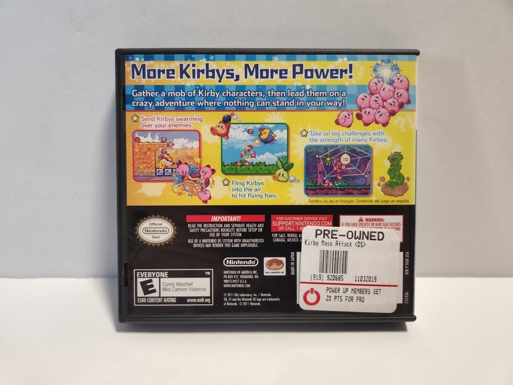 Kirby Mass Attack (Nintendo DS) Original Case Only