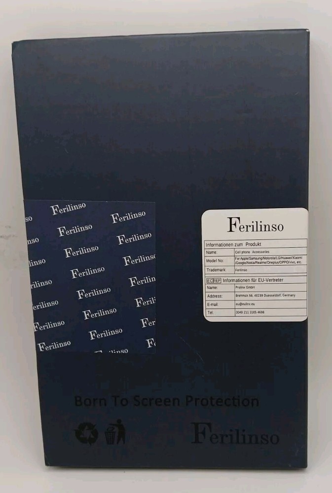 Ferilinso 2-Pack Tempered Glass Screen Protector For Nintendo Switch OLED- NEW