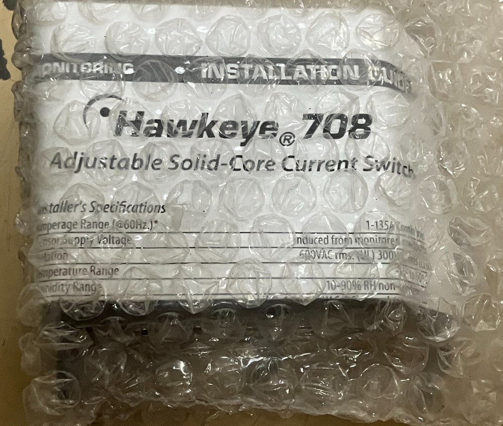 Versus Industries Hawkeye 708 Current Switch Sensor NEW