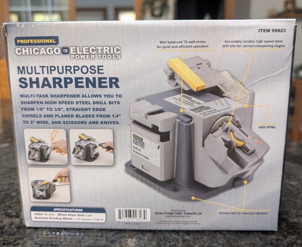 Chicago Electric Power Tools 99823 Multipurpose Sharpener - NIB