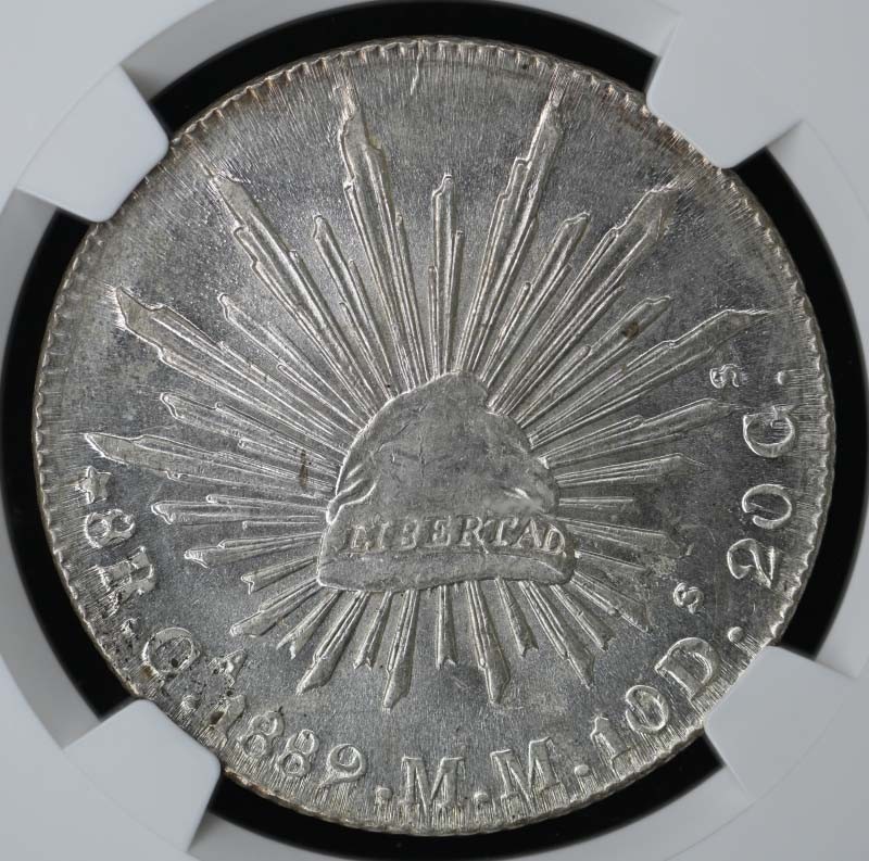 1889CA MM MEXICO 8R NGC MS64