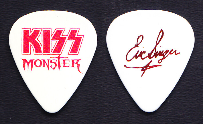 KISS Eric Singer Signature White/Red Guitar Pick - 2013 Monster Australian Tour