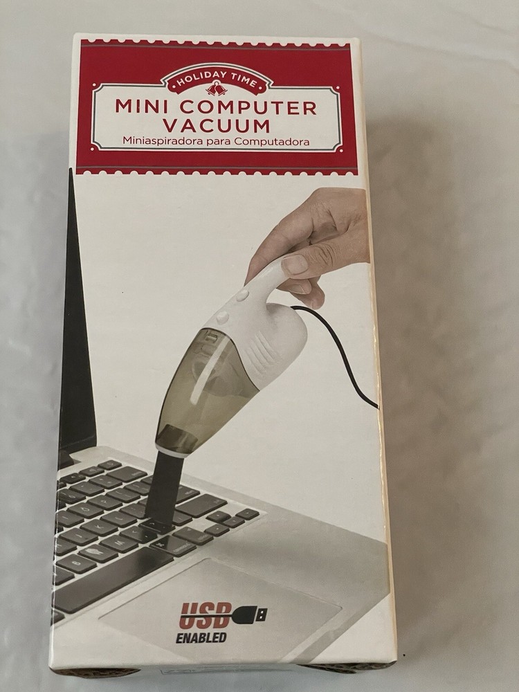 Holiday Time Mini Wired USB Powered Computer Keyboard Vacuum New