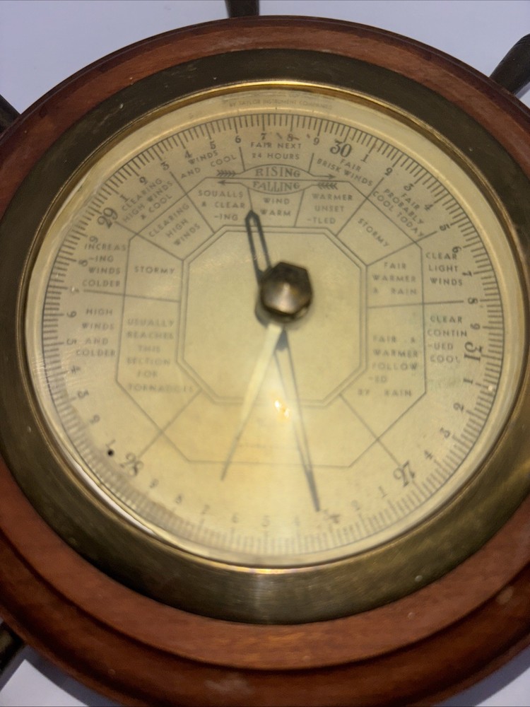 Vintage Gischard Weather Guide Barometer