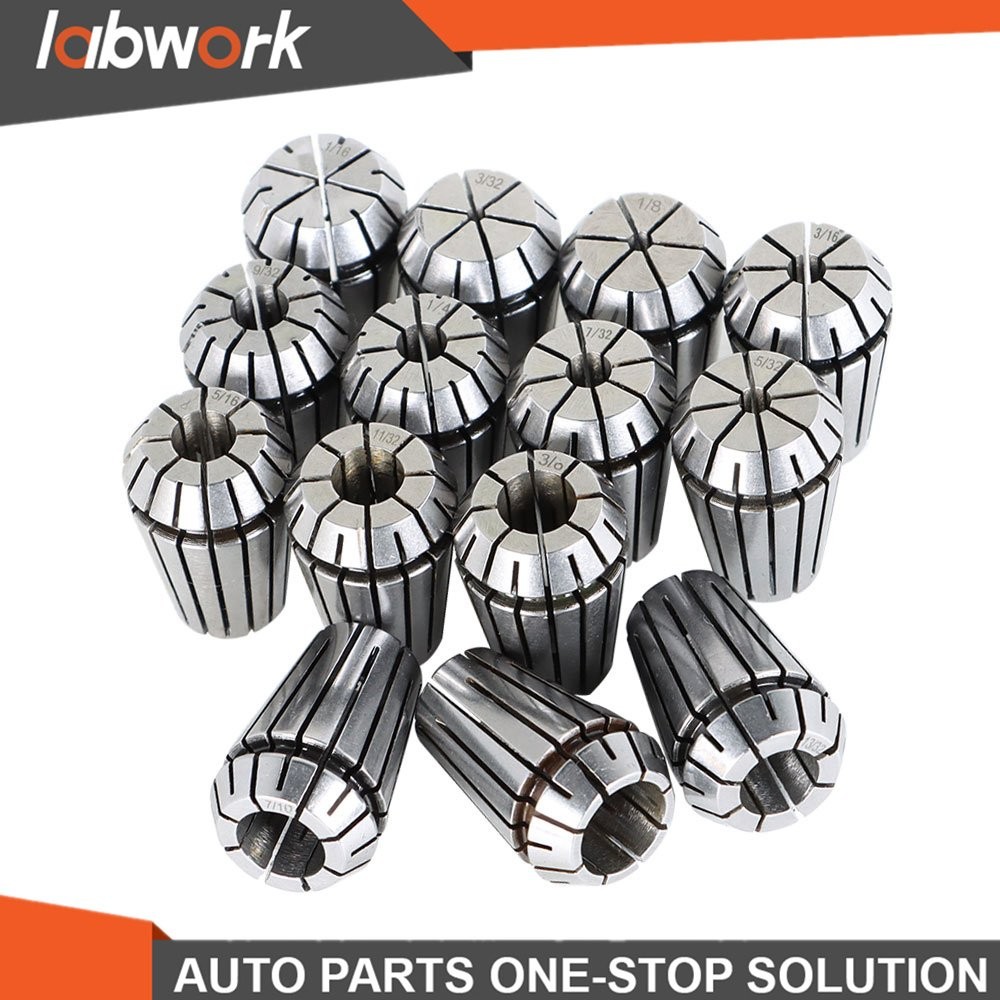 Labwork 14 Pack ER20 Spring Collet Set Fit For CNC Milling Lathe Tool Engraving
