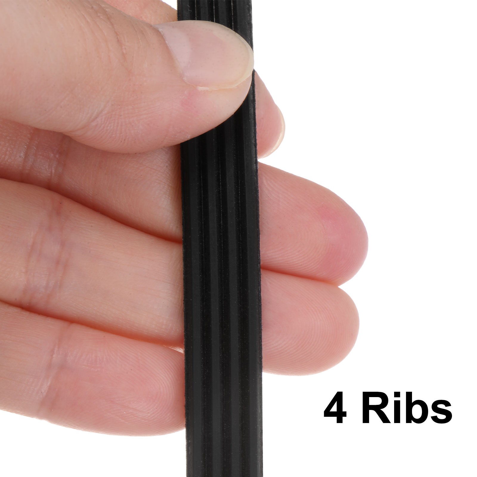 190J4 PJ V-Ribbed Belt 4 Ribs 19" Length x 0.37" Width x 0.14" Height