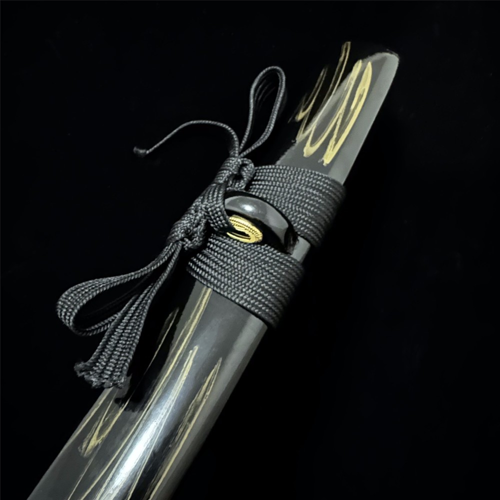 Black and Gold Samurai Katana Sword Unsharpened