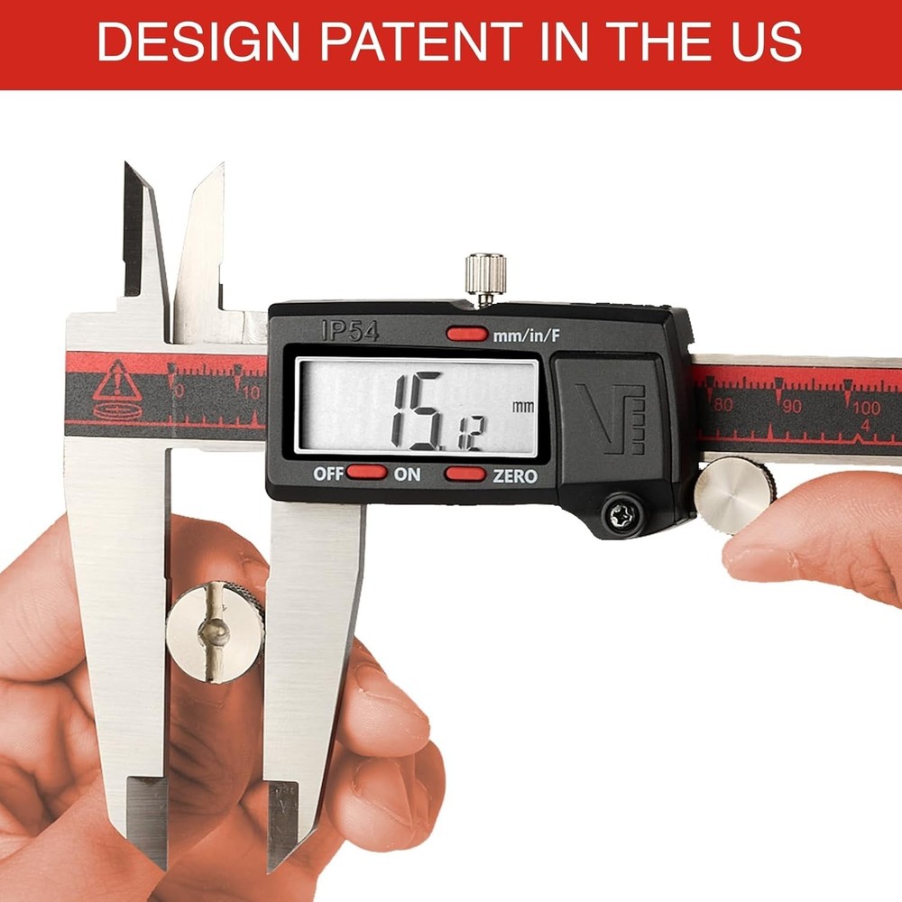 High Precision Digital Caliper with Large LCD & Instant Conversion - 300mm