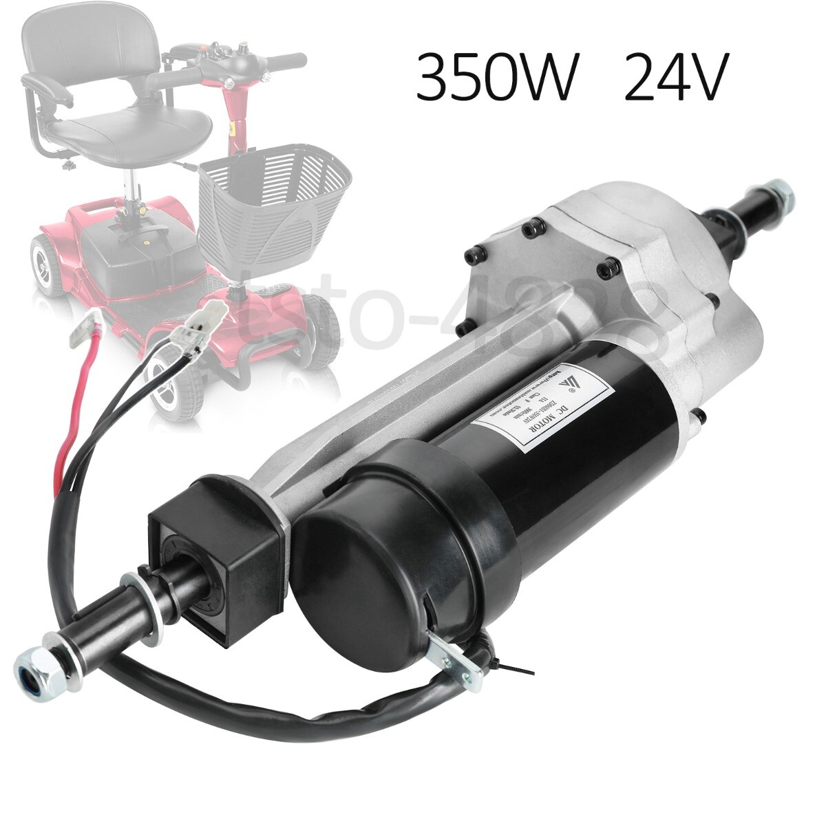 24V 350W Brush Electric Motor Transaxle for Mobility Scooter Wheelchair 4 Wheels