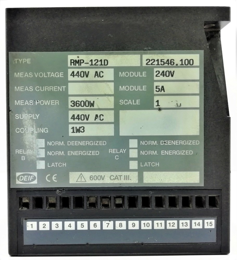 Deif RMP-121D Combined Short Circuit and Over-Current Relay