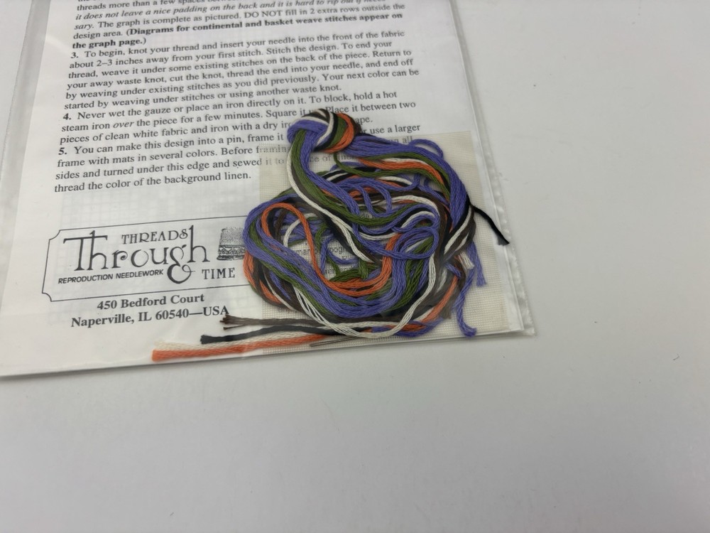 Threads Through Time Two Black Cats Needlepoint Pattern Kit 6S