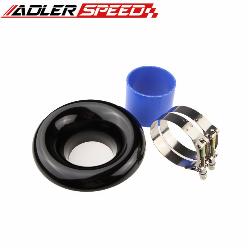 4" Universal Black Velocity Stack For Cold/Ram Engine Air Intake/ Turbo Horn