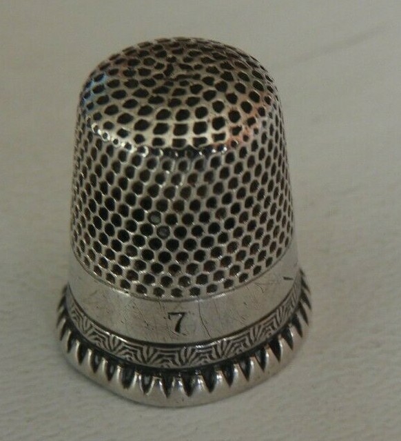 Antique Ketcham & McDougall MKD Sterling Silver Thimble #182