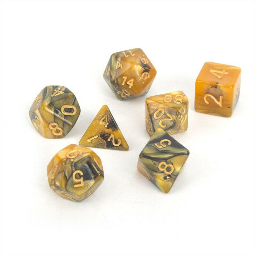 42PC Dice Mini Two Tone Polyhedral RPG Dice Set, Immense Dice Bags with Pockets