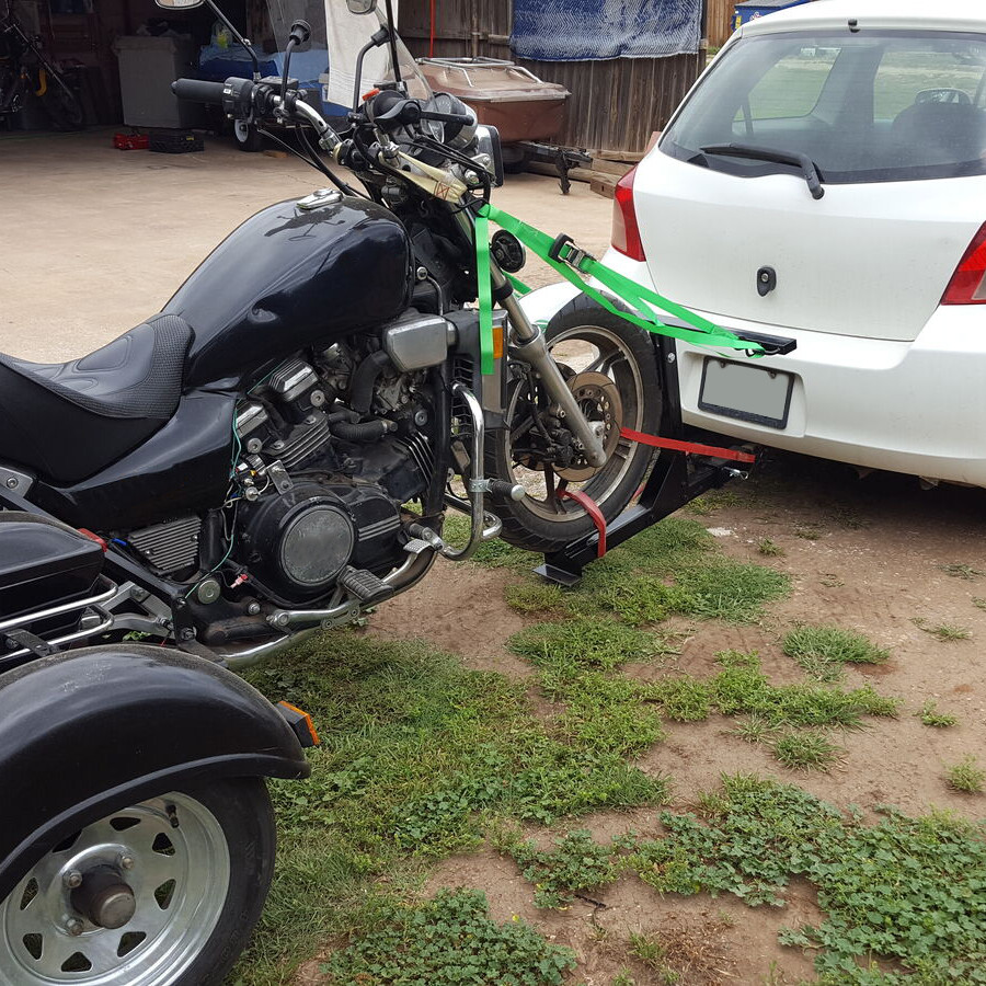 For 2'' Receiver Durable Motorcycle Trailer Carrier Tow Dolly Hauler Hitch Rack