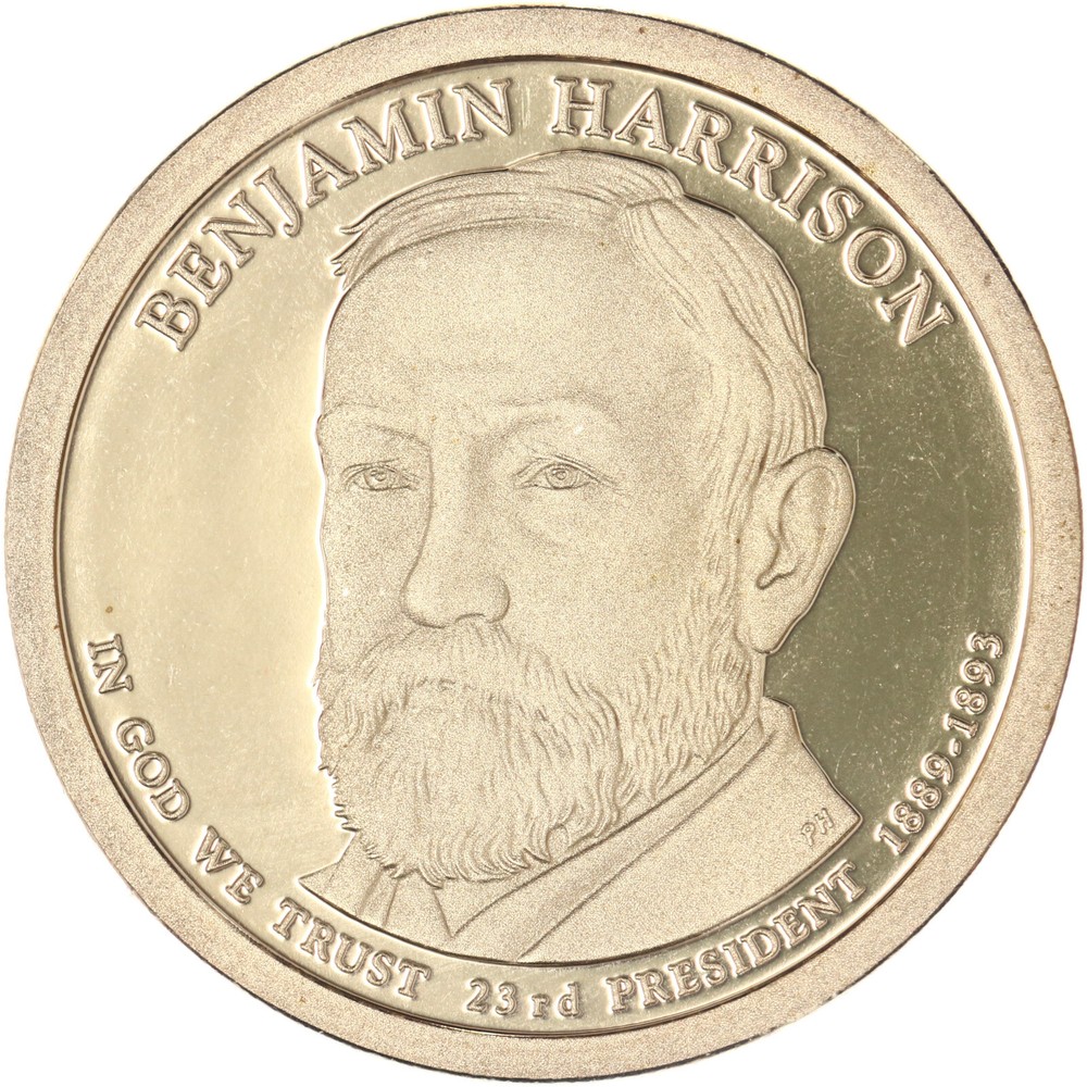 2012 S Presidential Dollar Benjamin Harrison Gem DCam Proof