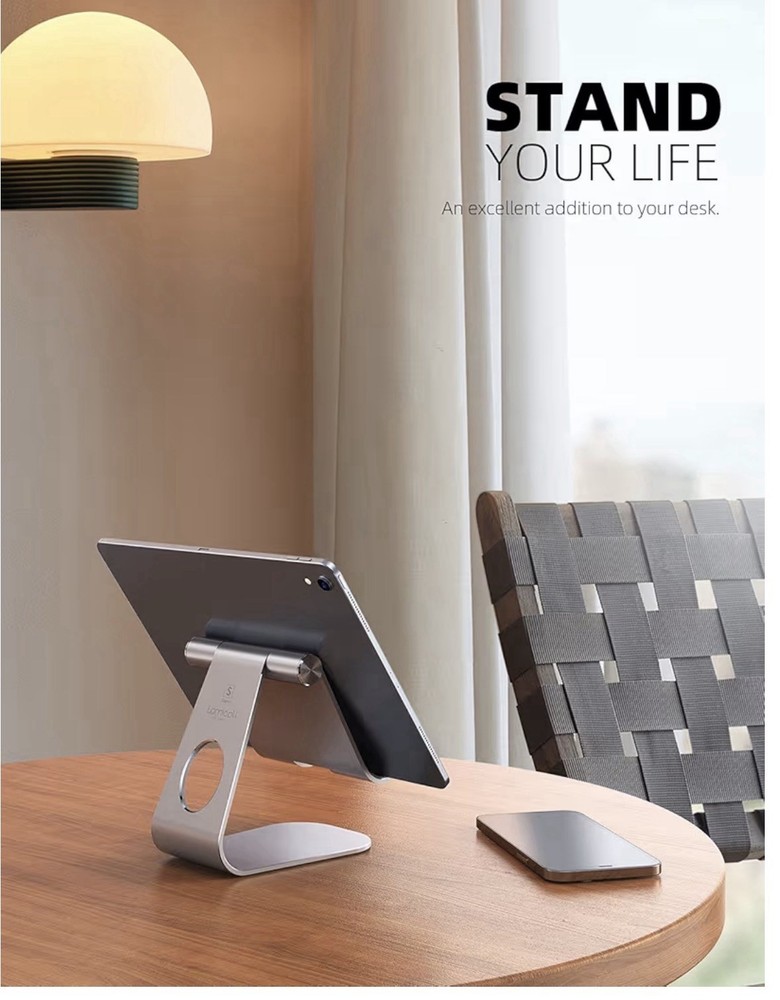Lamicall Tablet Stand, Adjustable Tablet Holder - Desktop Stand Dock Holder