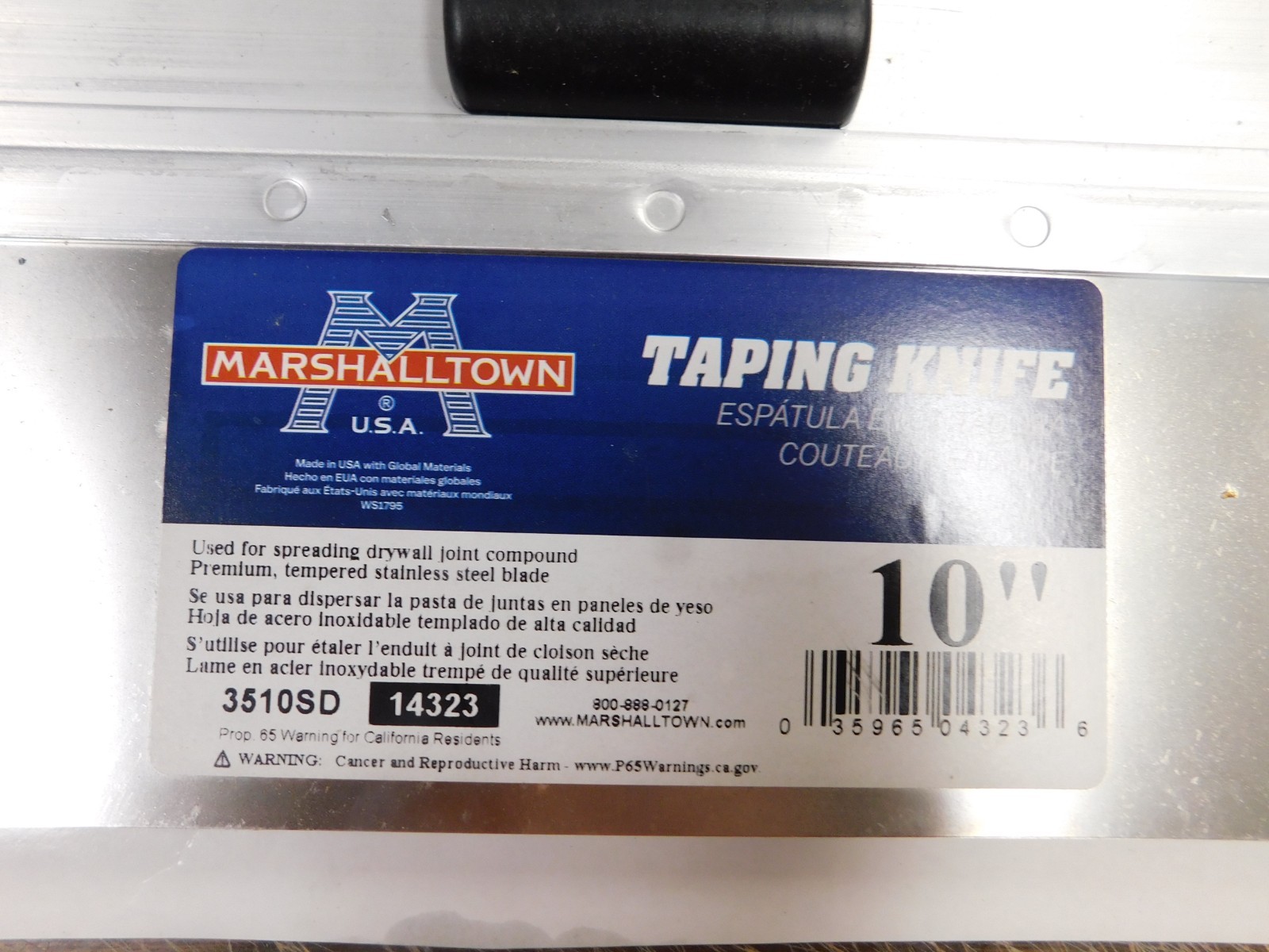 Marshalltown 10" Stainless Steel Taping Knife-3510SD