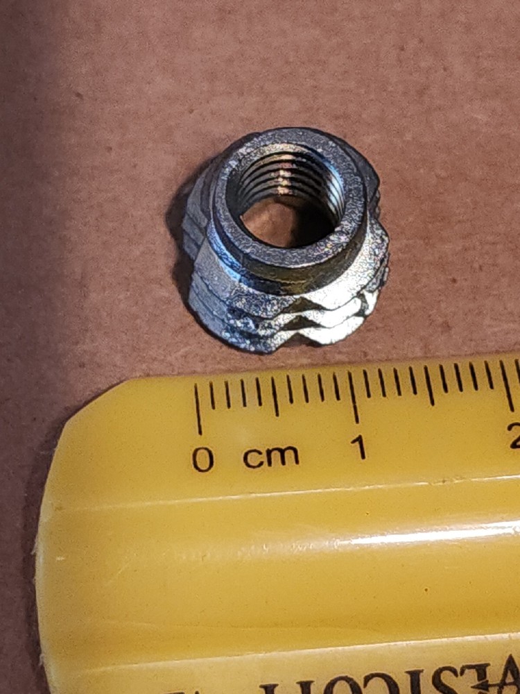 E-Z LOK Threaded Insert Zinc Hex-Flush 5/16-18 M8-1.25 Internal Threads