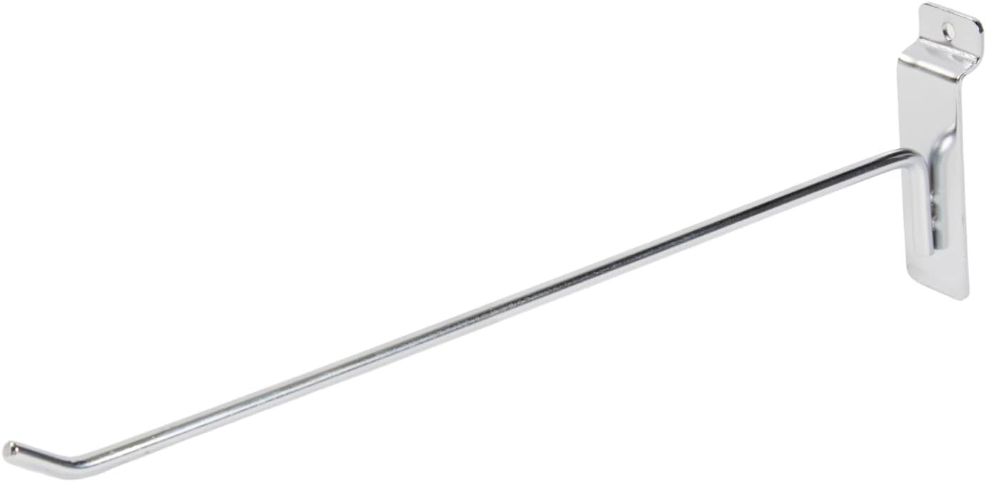 100 Chrome 12" Slatwall Peg Hooks Slat Wall Retail Display 6 mm Diameter Tubing