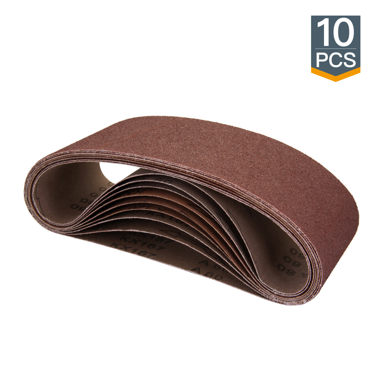 POWERTEC 4 x 24" Sanding Belt 40 Grit Aluminum Oxide Sandpaper-10 PK (110060)