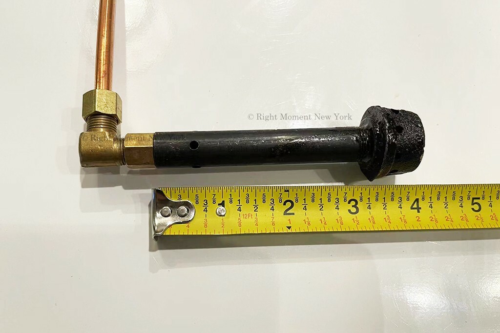 24"W Pilot Tube with Pilot Head 4"H for Commercial Wok Range Parts, Natural Gas