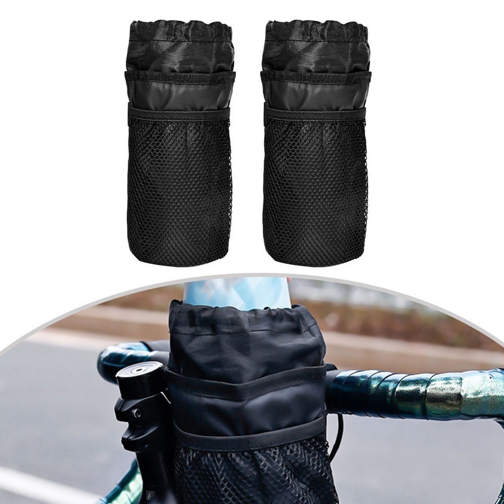 Quick Access and Secure Storage with Drawstring Bike Handlebar Stem Bag