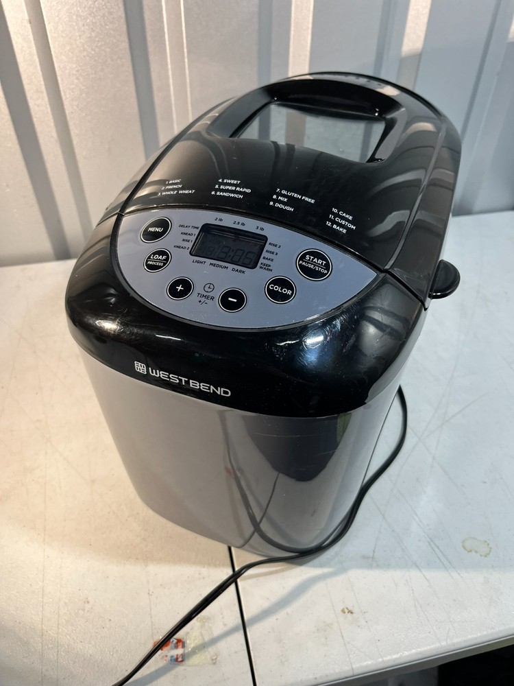 West Bend 47413 3lb Bread Maker Machine 12 Settings Tested Works