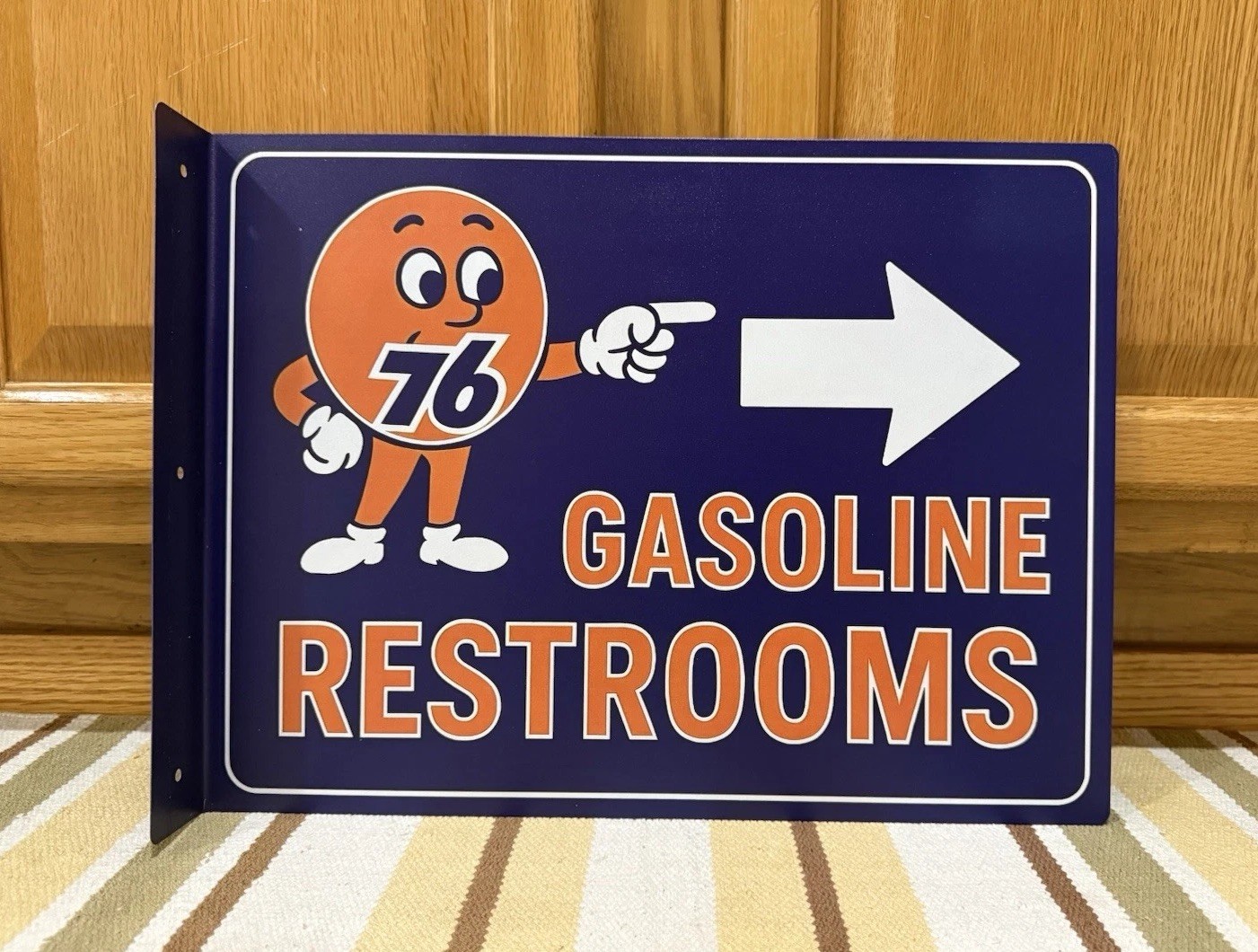 Union 76 Restroom Sign Gasoline Bathroom Gas Oil Vintage Style Wall Decor