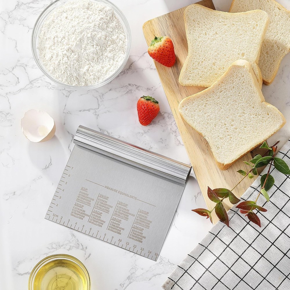 Bench Scraper Tool set Dough Cutter with Sieve Handle for Baking