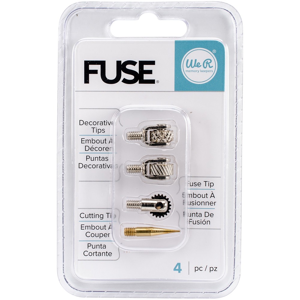 We R Fuse Tool Tips 4/Pkg-Decorative, Cutting & Fusing - 3 Pack