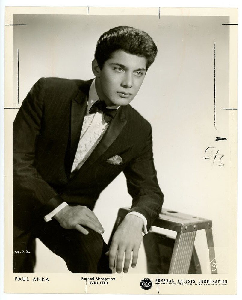 PAUL ANKA lot of 6 original 1960s publicity photos