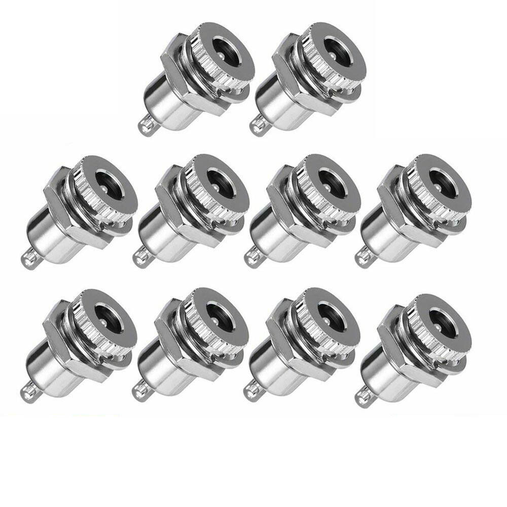 20Pc DC Power Supply Jack Plug Socket Female Panel Mount Connector 5.5mm x 2.1mm