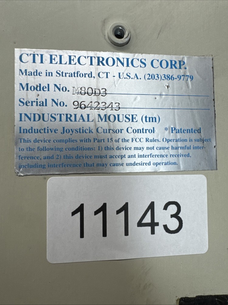 CTI Electronics Vintage Industrial Computer Mouse Pointer M80D3 Cursor Control