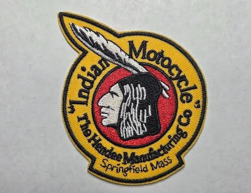 Indian Motocycle (embroidered iron/sew on patch)