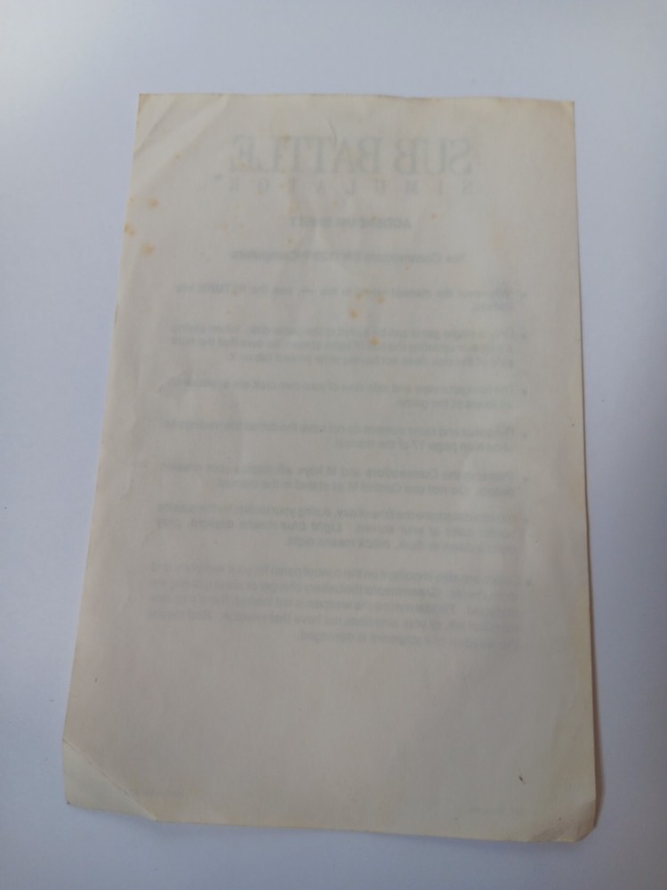 Commodore 64/128 Sub Battle Simulator Computer Game Software Tested/Works