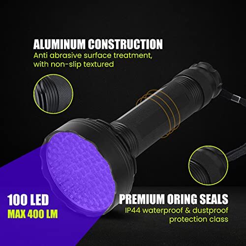Auto Air Conditioner Leak Detector Tool Flashlight Oil AC UV Dye