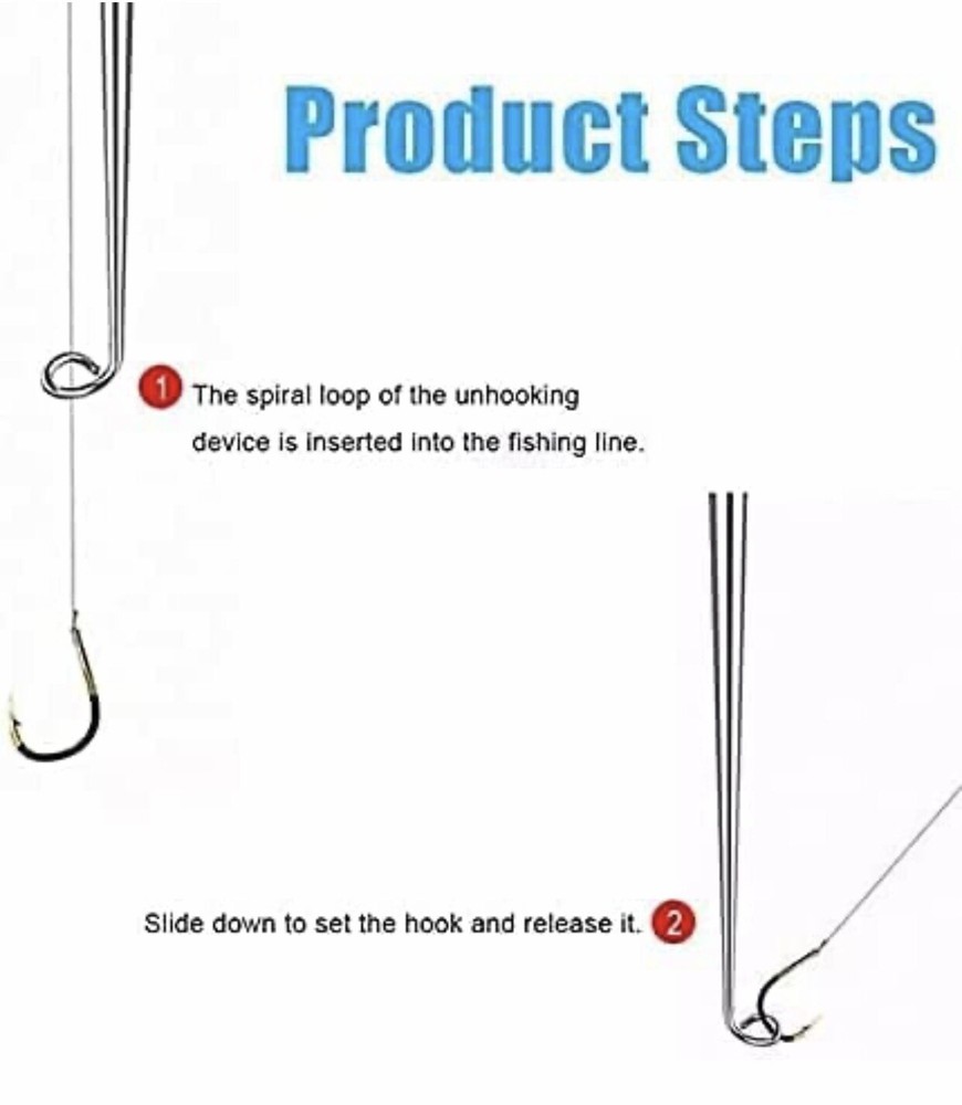 2PCS Fishing Hook Quick Removal Device Security Extractor Fish Hook Disconnect