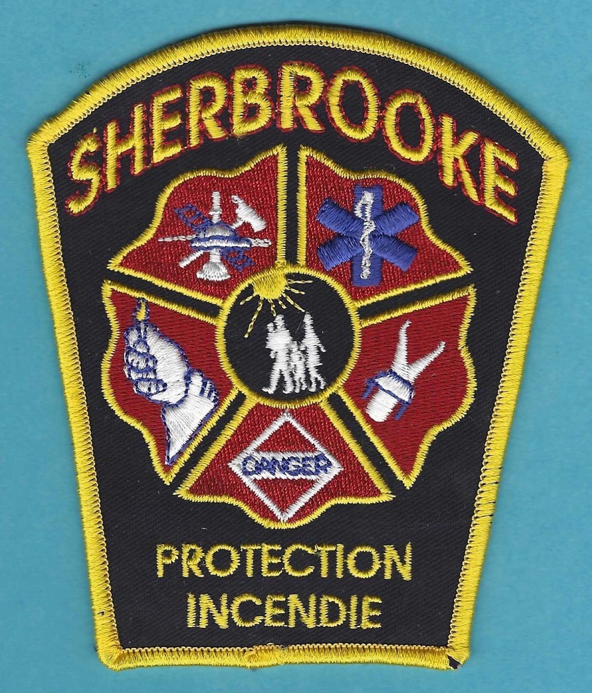 SHERBROOKE QUEBEC CANADA FIRE DEPARTMENT PATCH INCENDIE FLASH