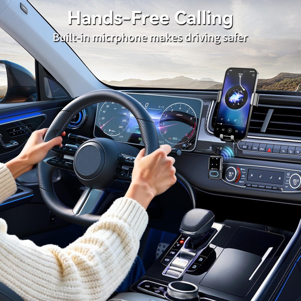 Bluetooth 5.3 Transmitter Adapter for Airplane 2-in-1 Wireless Bluetooth Audi...