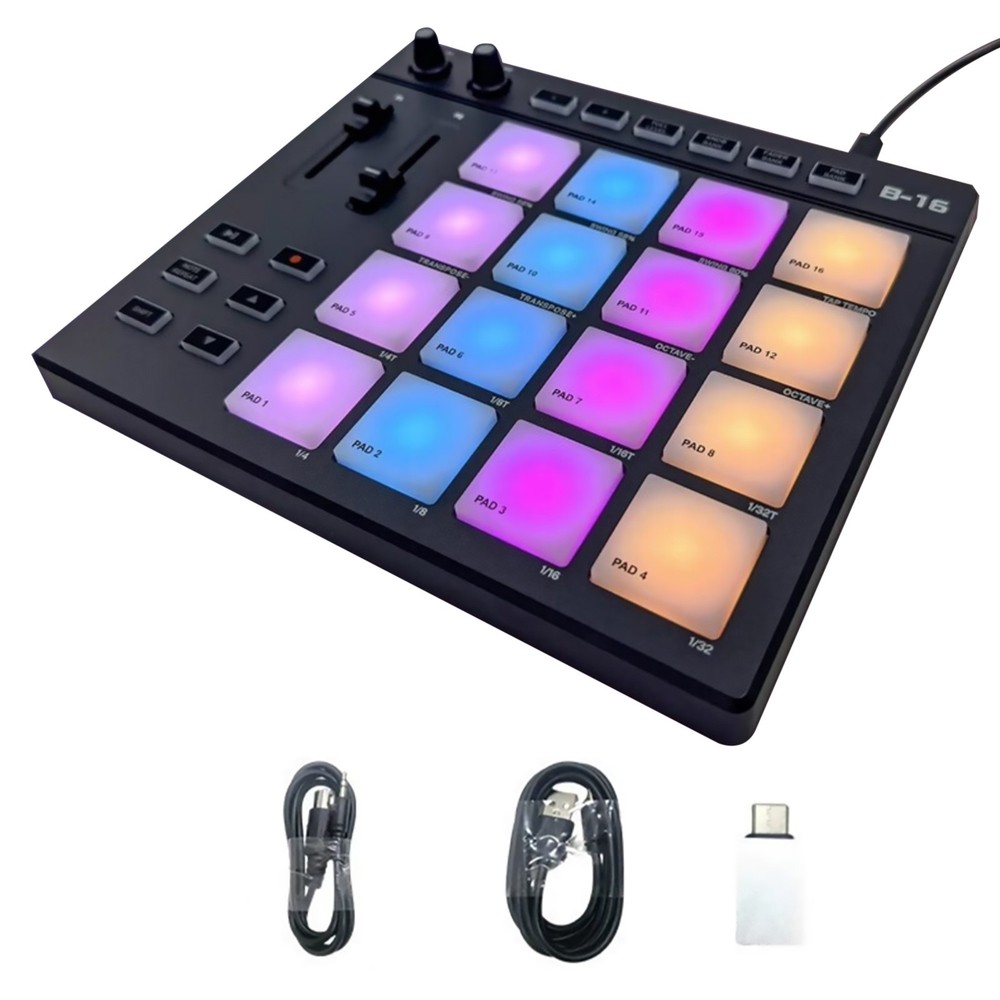 MIDI Pad Beat Maker Machine Portable MIDI Controller Pad for Music Maker
