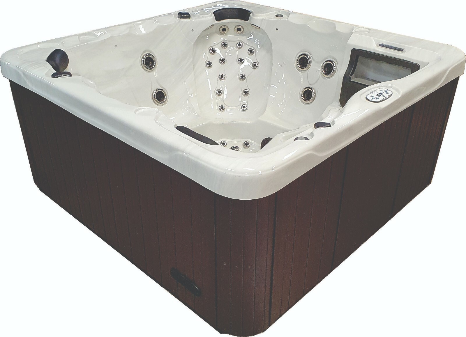 6 Person Outdoor Whirlpool Lounger Spa Hot Tub with 67 Therapy Jets