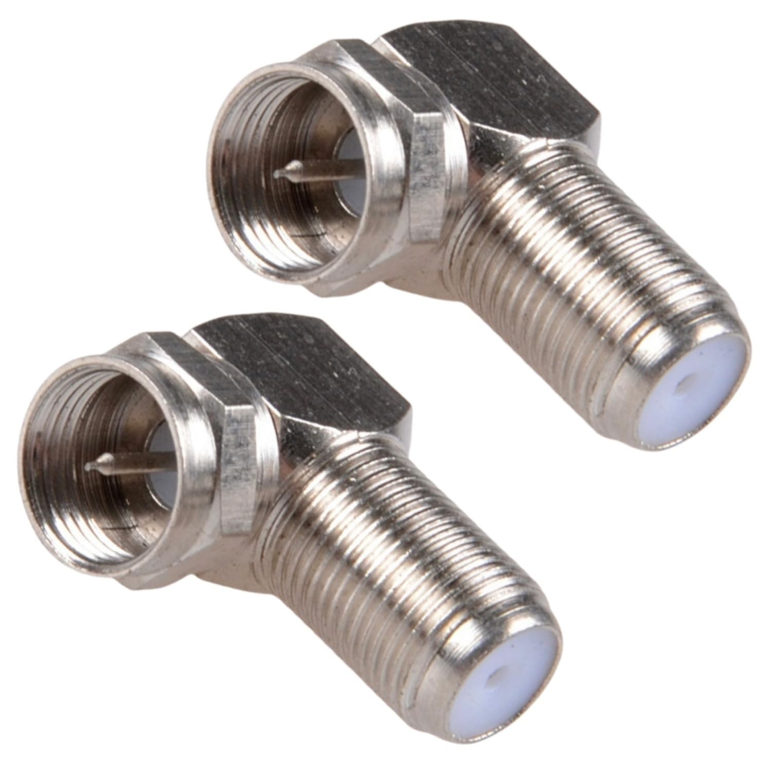 2-Pack 90 Degree Coaxial Connector, Right Angle Coax Adapter for Flat...